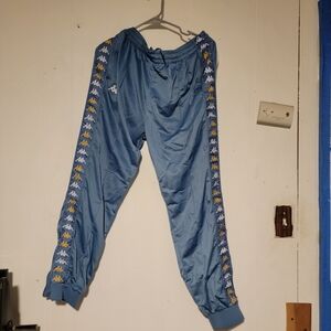 Kappa Blue Track Pants with Logo Stripes